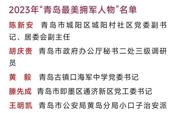 集团公司董事长张孝林被授予“青岛最美拥军人物”荣誉称号